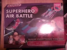 Blokko Superhero Air Battle 249 Pieces 2 Battle Aircrafts 3 Figures
