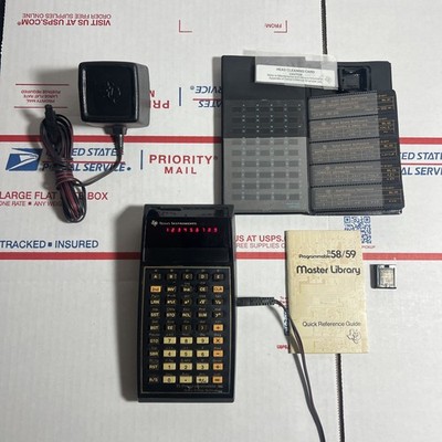 Texas Instruments TI-58 Programmable Calculator Master Library+ Plug - TESTED**