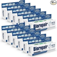 12x Biorepair Intensive Night Time Toothpaste Enamel Repair, Anti-Erosion minty