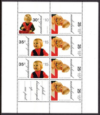 9048 — Netherlands — Sheet of 7 — 1972, Photographs of dutch Princes #B491a MNH