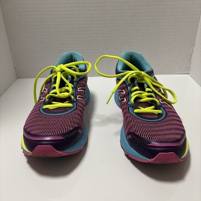 ASICS Dynaflyte, Flytefoam, Blue Pink Yellow, Size 9,