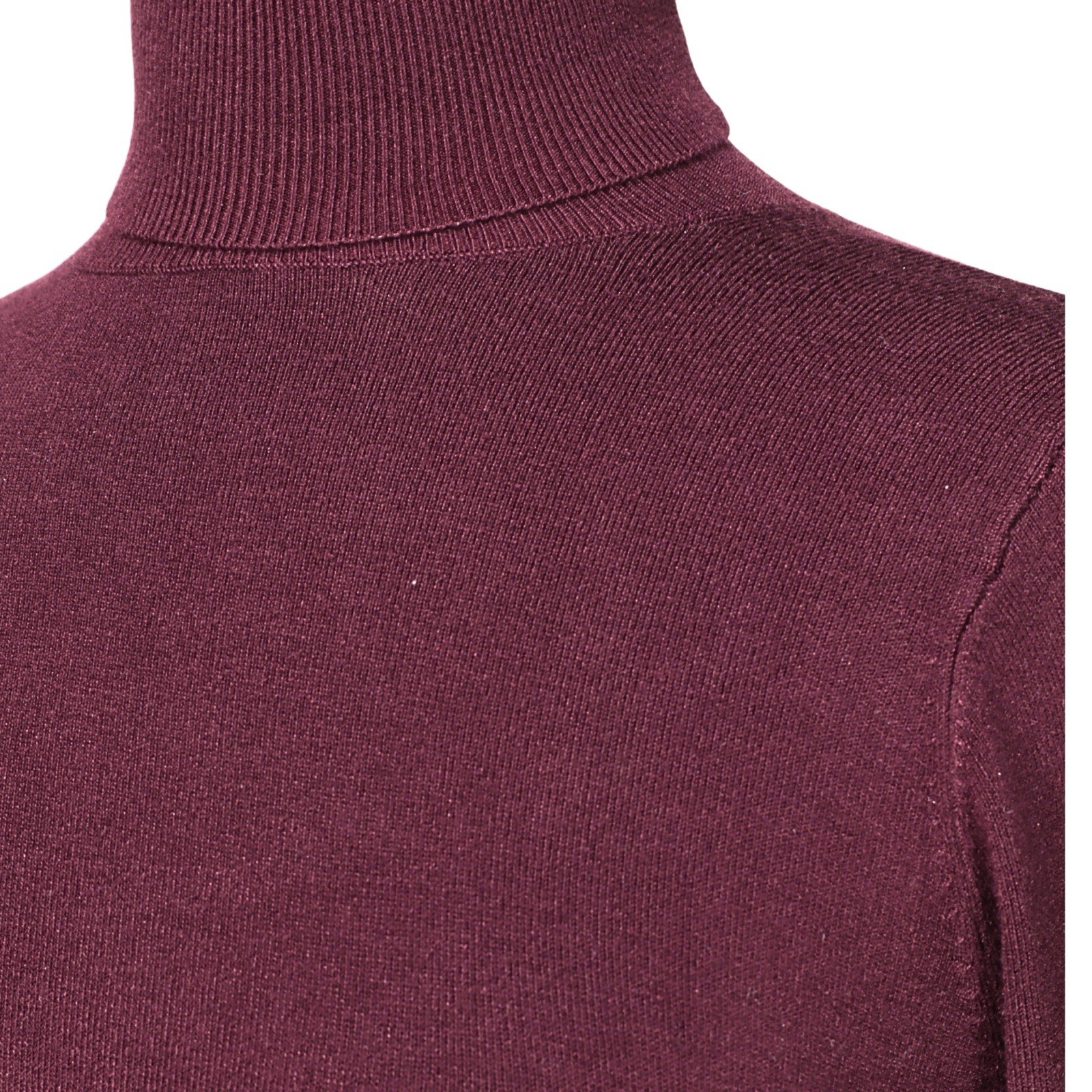 Zara Knit Sweater Top Basic Turtleneck Burgandy W… - image 7