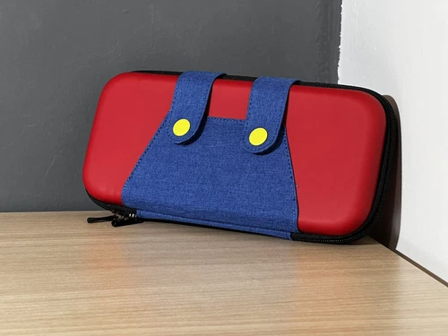 ⭐️ Custodia Rigida Super Mario NINTENDO SWITCH Cover Rosso Blu Salopette Cosplay