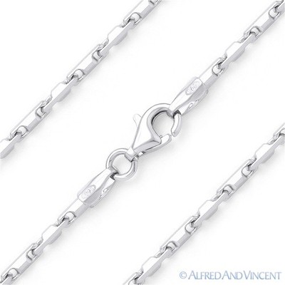 2,3 mm Stabglied Heshe Italienische Kette Halskette in Massiv .925 Italien Sterlingsilber