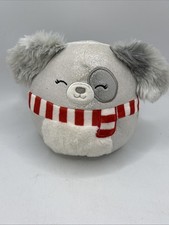 Squishmallow IVY grey dog 5  Winter Plush AUTHENTIC Kellytoy Christmas Holiday