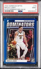 2022 PANINI DONRUSS OPTIC ELITE DOMINATORS BLUE #19 NIKOLA JOKIC 22/49 PSA 9