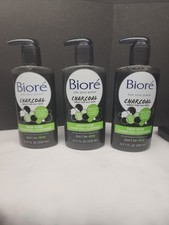 3 Bottles: Biore Deep Pore Charcoal Cleanser for Oily Skin, 6.77 fl oz