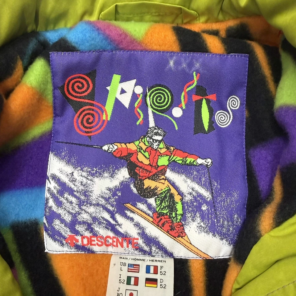 Descente Spirits 滑雪服连体雪地围兜 复古 男式 大号 — 第 3/4 张图片