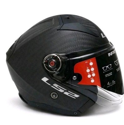 Motorradhelm  LS2, jethelme Motorrad Infinity II Gloss Carbon, XS