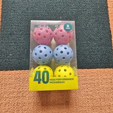 Pickle O'Joe 6 pk Balls Pickleballs Multi Vibrant/Pastel Colors  3a