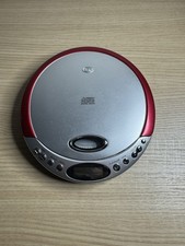 Vintage DURABRAND Model CD-566 Portable CD Player / Red Silver / Tested