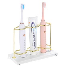 Toothbrush Holder, Resin Electric Toothbrush Holder with 3 Slots 2 Layers, No...