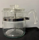 Vintage Pyrex Flameware 7756-B Glass Percolator 6 Cup Coffee Pot Complete