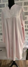 Miss Elaine New Plus Sz. 1XL Robe Housecoat Seersucker Snap Plush Embroidered