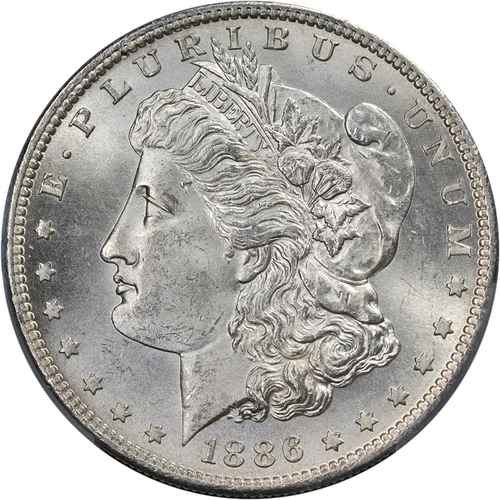 1886-S Morgan Silver Dollar PCGS MS62 Blast White Great Eye Appeal