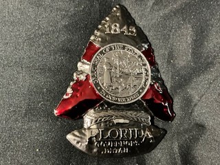 Rare red Florida FDLE Governors Detail Arrowhead Challenge coin