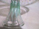 Vintage Art Deco  Green Decorative Poka Dot  Glass Round Pedestal Plate 10" — photo 5