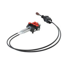 2 Spool Remote Control Valve 80LPM Hydraulic Kit w/Joystick 4.9ft Cables