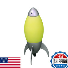 Ore International Kt-162 Kids Rocket Table Lamp 10.5-Inch Height Yellow