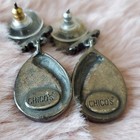VTG Teardrop Shaped CHICOS  Azurite Malachite Stone Dangle Earrings. — photo 3