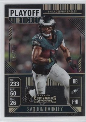 2024 Panini Contenders Playoff Ticket 173/199 Saquon Barkley #80 5m0