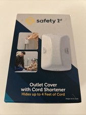 Wall Outlet Cover Cord Shortener Baby Safety Plug Protector White Child Proof