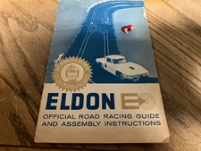 1960's Eldon Slot Car Road Racing Guide  & 2 DRIVER HEADS