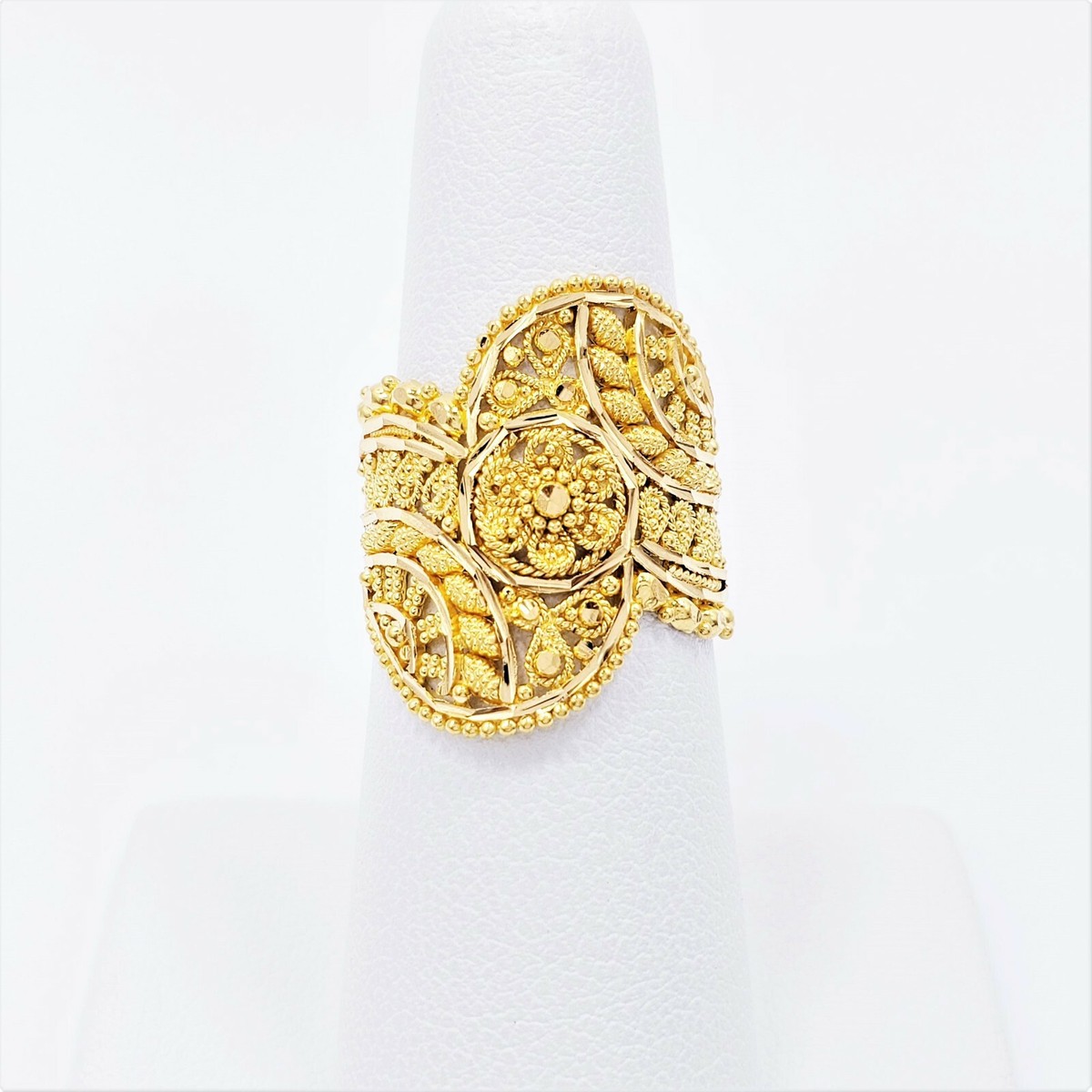 専用 ハインリッヒ 22kゴールド 八芒星ギルト ショープレート GOLDSHINE 22K Solid Yellow Gold RING 6.25 Female Stamp 916