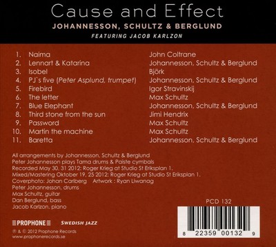 PETER JOHANNESSON/MAX SCHULTZ/DAN BERGLUND - URSACHE UND WIRKUNG [DIGIPAK] NEUE CD
