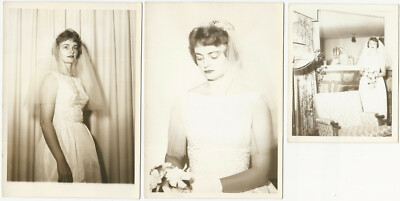 Pretty Young Woman Bride Wedding Fashion 3 1950s Photos Bethlehem Pennsylvania
