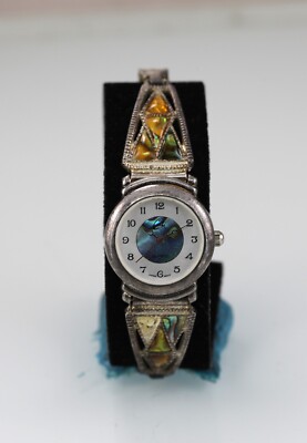 Cache Watch Women Antiqued Silver Stainless St Stretch WR Batt ...