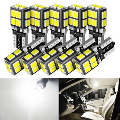 10x Canbus White T10 194 168 LED Bulbs Instrument Cluster Light Side Marker EAH
