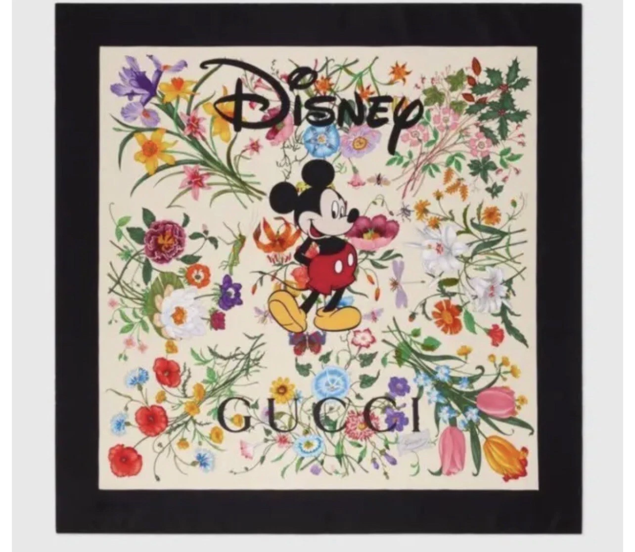 Foulard Gucci X Disney imprimé floral NEUF