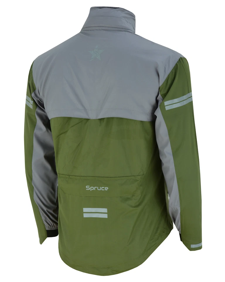 Mens Cycling rain jacket Hooded casual wear water resistant outdoor running top  - Image 3 of 4