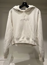 Abercrombie Fitch Womens Hoodie Sweatshirt Sz XS White VGUC - Super Soft