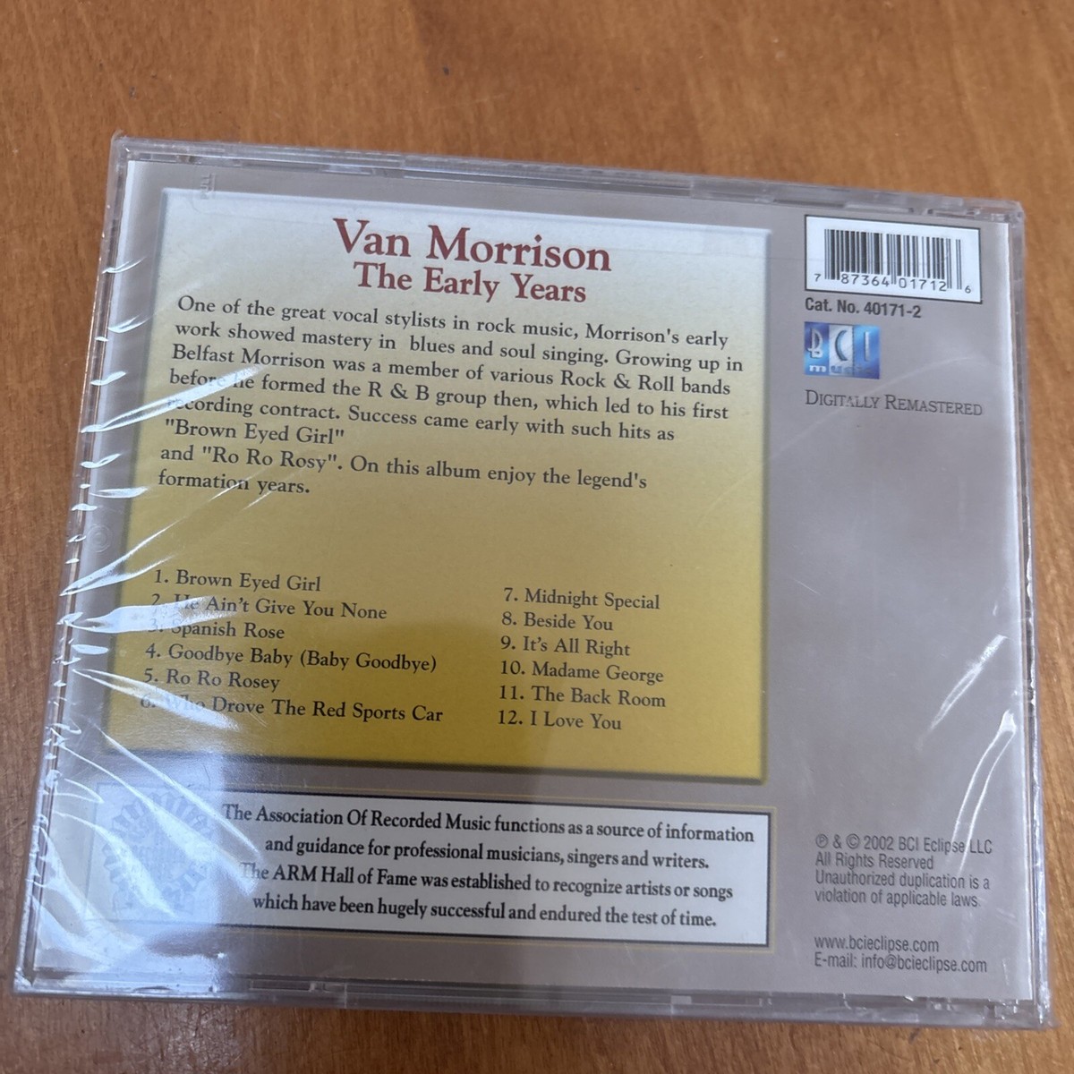 The Early Years [Brentwood] by Van Morrison (CD, Jun-2002