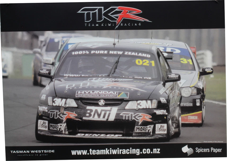 Craig Baird & Mark Porter 2004 Team Kiwi Racing Poster Holden VY Commodore