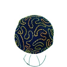 Vintage 1940s Swirl Hat Purple Colorful Stitched Beret