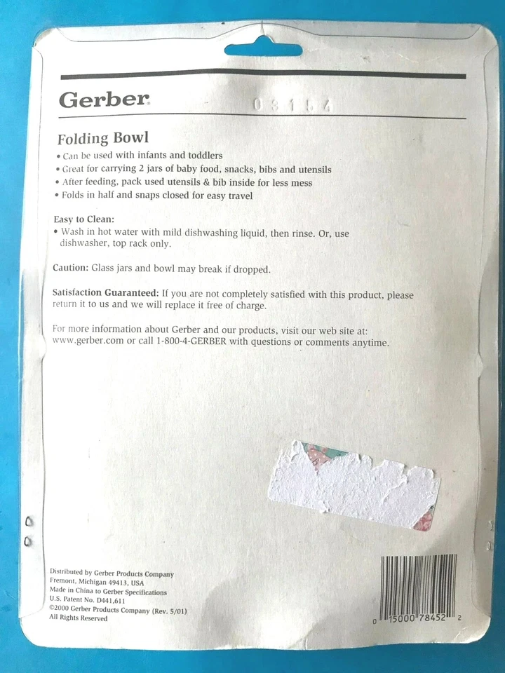GERBER "ON-THE-GO" SOLUCIÓN DE ALIMENTACIÓN CUENCO PLEGABLE #78452 Foto 2 de 2