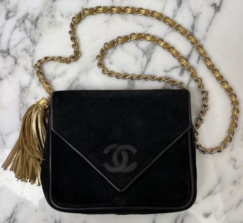 Bag CHANEL GM leather varnish black - VALOIS VINTAGE PARIS