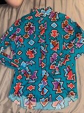 VTG Wrangler Brushpopper Western Cowboy Regular Fit X Long Tails Shirt 17-35