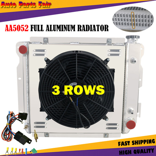 3 Row Radiator Shroud Fan Kit Fit 1987-2006 Jeep Jeep Wrangler TJ YJ Chevy GM V8 - Picture 3 of 16