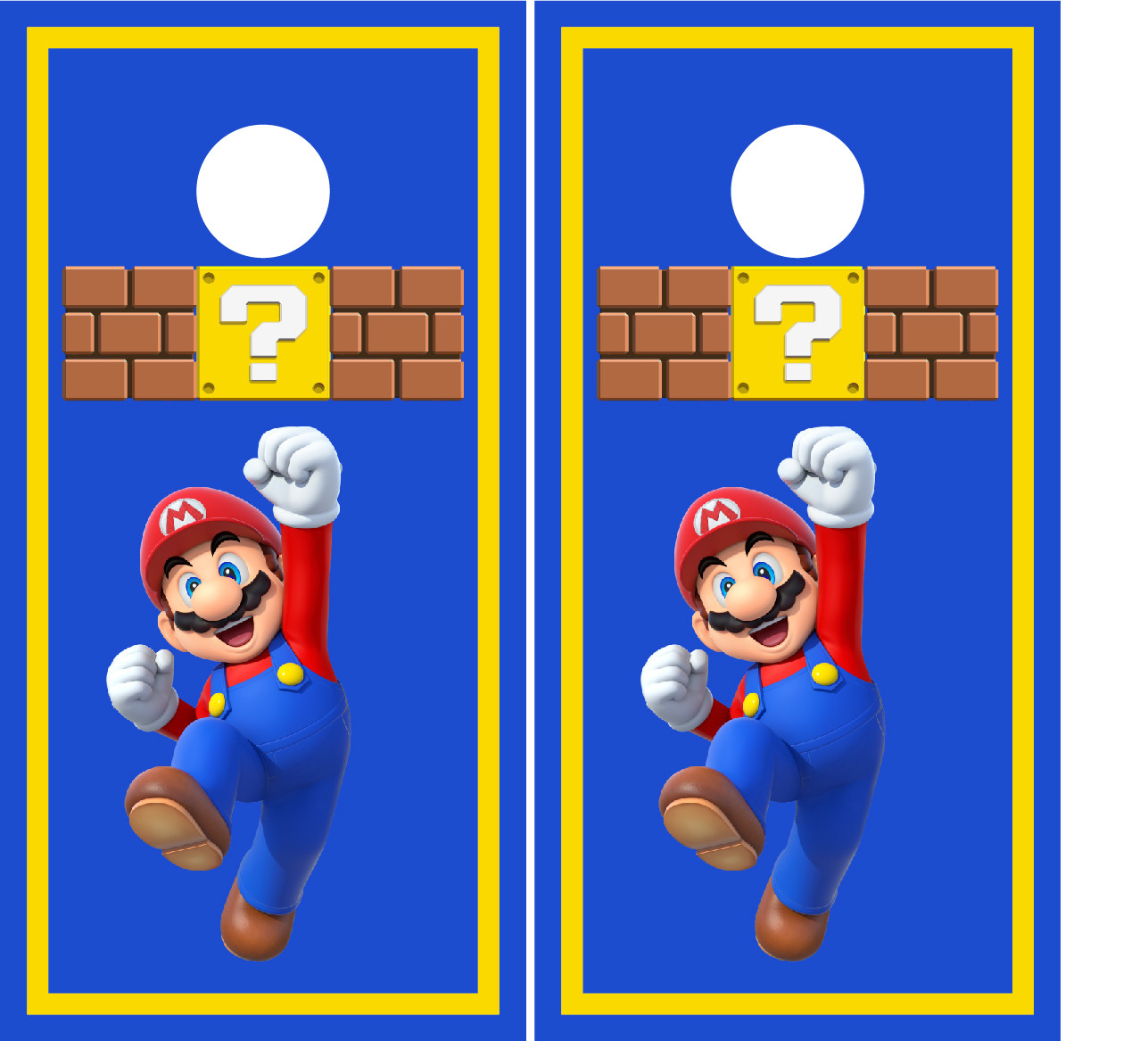 Super Mario Luigi Cornhole Wraps Board Decals Bag Toss Game Vinyl Stickers 