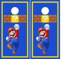 Super Mario Luigi Cornhole Wraps Board Decals Bag Toss Game Vinyl Stickers 