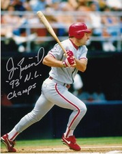 JIM EISENREICH   PHILADELPHIA PHILLIES  93 NFL CHAMPS   ACTION SIGNED 8x10