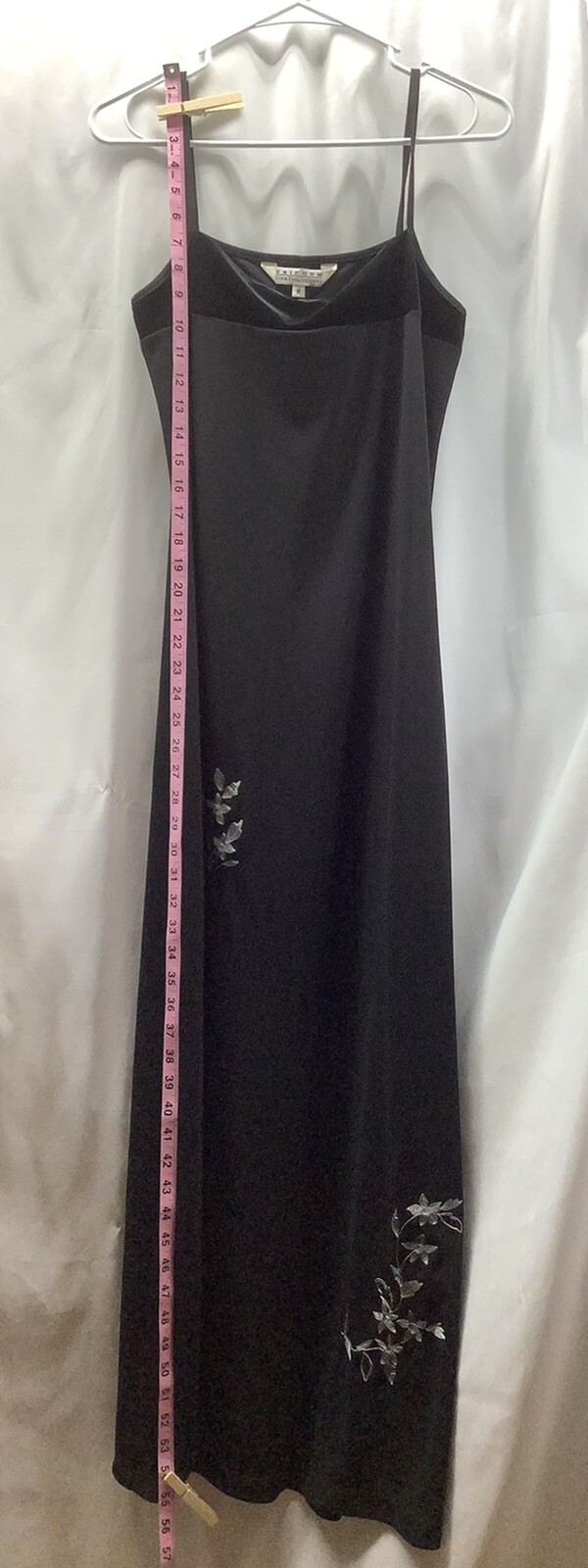 Uniform John Paul Richard Black Long Dress Floral Des… Gem