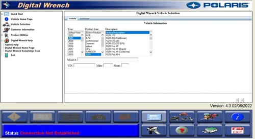 OEM Polaris Digital Wrench 4.3 Multilink XP Diagnostic System & Panasonic CF 19 image 2