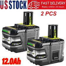 2PCS 12.0Ah Lithium Battery for Ryobi P102 P200 P201 P203 P107 P108 One Plus 18V
