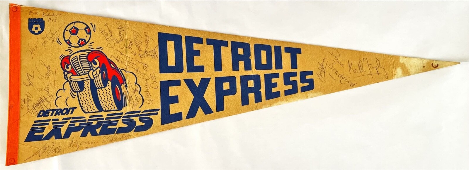 Detroit Express Merch 1979 DETROIT EXPRESS TEAM SIGNED PANNANT 12X30 NASL SOCCER | eBay