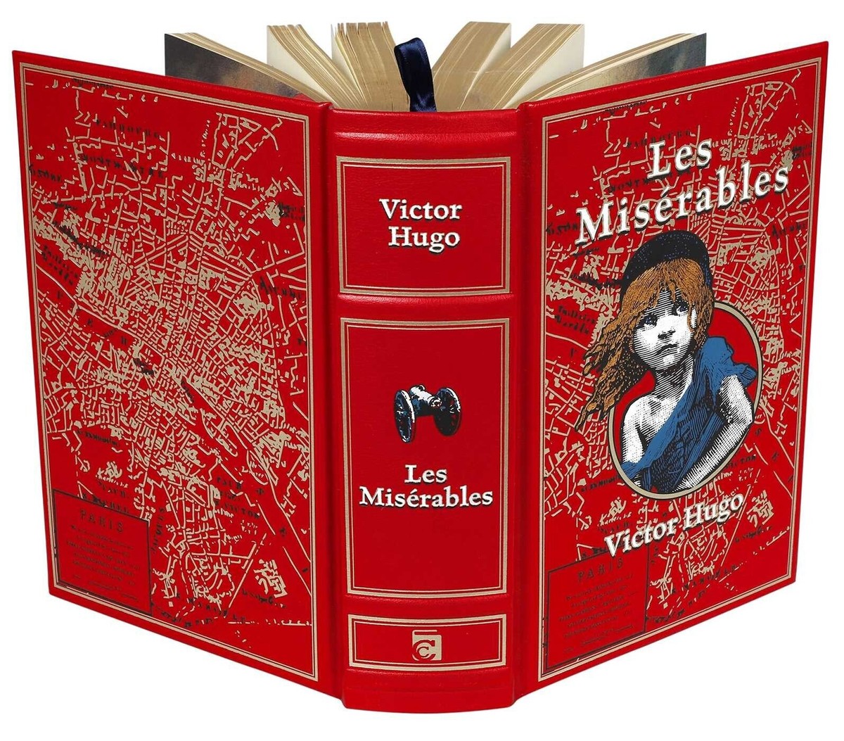 LES MISERABLES Victor Hugo Deluxe Leather Bound Collectible